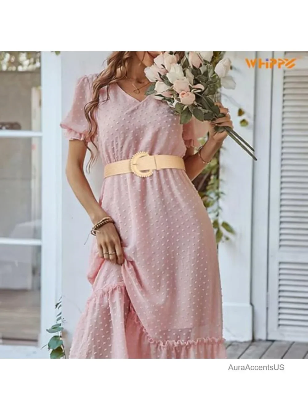 Straw Woven Elastic Waist Belts Boho Braided Skinny Dress Belt 3 Pack